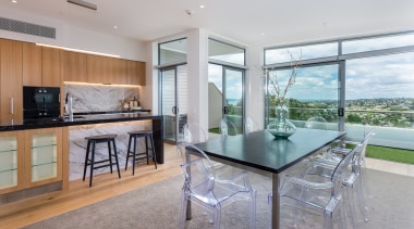 Kitchen with seaview - Kitchen with seaview - house, interior design, kitchen, real estate, gray