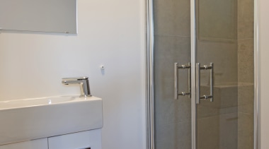 Custom made to fit the shower exactly, the bathroom, floor, interior design, plumbing fixture, room, gray, brown