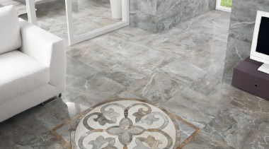 Frost thrill tile la fabbrica lounge floor and flagstone, floor, flooring, living room, tile, gray