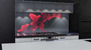 Every kitchen needs a hero and a vibrant display device, flat panel display, interior design, lcd tv, product design, screen, technology, black, gray