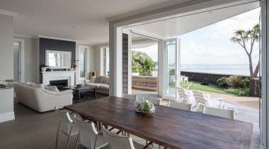 19 living after - Living After - dining dining room, floor, house, interior design, living room, property, real estate, table, window, gray