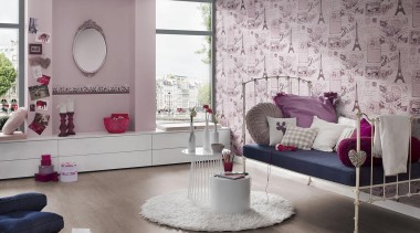 The new Boys and Girls Collection is a floor, flooring, furniture, home, interior design, living room, product, purple, room, table, textile, wall, window, gray