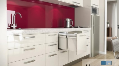 The friction-fidded lid on this KK6D Deluxe Hideaway cabinetry, countertop, cuisine classique, furniture, interior design, kitchen, white