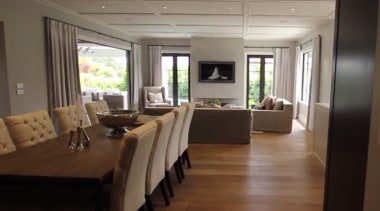 New Albany Show Home - New Albany Show ceiling, floor, flooring, interior design, living room, property, real estate, room, window, gray, black, brown