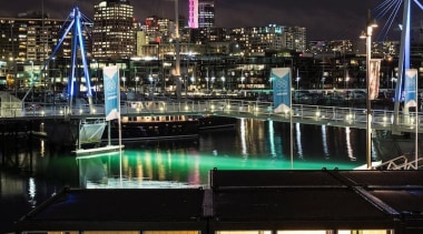 Samsung Electronics New Zealand has revealed its Home architecture, city, cityscape, metropolis, night, reflection, water, black