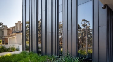 Architect: Damon HillsPhotography by Nic Granleese apartment, architecture, building, facade, home, house, property, real estate, window, gray