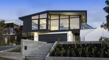 Urban Function Architecture - Highly Commended – 2016 architecture, building, cottage, elevation, facade, home, house, property, real estate, residential area, villa, window, gray, black, blue