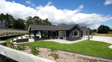 ShowhomeFor more information, please visit www.gjgardner.co.nz cottage, elevation, estate, facade, farmhouse, home, house, land lot, landscape, property, real estate, residential area, suburb, villa, white