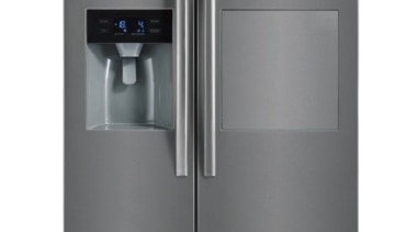 567L Side-by-Side Fridge FreezerGross Capacity: 567L348L Fridge + home appliance, kitchen appliance, major appliance, product, product design, refrigerator, gray, white