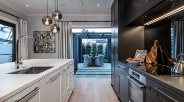 New Albany Show Home - New Albany Show cabinetry, ceiling, countertop, cuisine classique, interior design, kitchen, room, gray, black