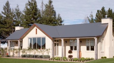 Classic house design by Design House Architecture - cottage, estate, facade, farmhouse, home, house, property, real estate, roof, siding, gray, brown