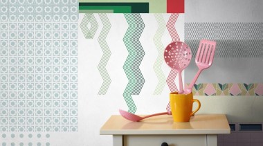 One of the challenges when putting up wallpaper interior design, pink, product design, wall, yellow, white