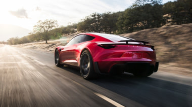 Tesla's new Roadster - Tesla's new Roadster - automotive design, automotive exterior, car, concept car, family car, luxury vehicle, mid size car, motor vehicle, performance car, personal luxury car, race car, sports car, supercar, vehicle, black, white