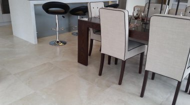 travertino bone kitchen dining floor tiles - Travertino chair, floor, flooring, furniture, hardwood, laminate flooring, property, table, tile, wood, wood flooring, gray