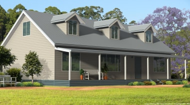 Designed for modern country living, our Explorer Collection cottage, elevation, estate, facade, farmhouse, home, house, porch, property, real estate, residential area, roof, siding, suburb