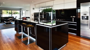 Lower Hutt Kitchen - Lower Hutt Kitchen - cabinetry, countertop, floor, flooring, hardwood, interior design, kitchen, laminate flooring, wood, wood flooring, black, gray