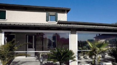 Clear PVC Screens - Clear PVC Screens - building, facade, home, house, property, real estate, roof, villa, window, black