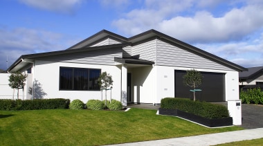 Award Winning Home in Manuwatu - building | building, cottage, elevation, estate, facade, home, house, property, real estate, residential area, roof, siding, sky, villa, white