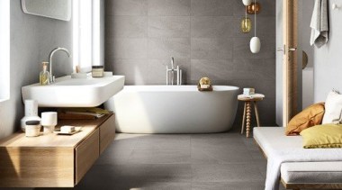 Limestone - bathroom | ceramic | floor | bathroom, ceramic, floor, flooring, interior design, laminate flooring, plumbing fixture, product design, room, sink, tap, tile, wall, wood flooring, gray