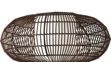 FeaturesA bold cane pendant design woven into an basket, product, storage basket, white, black