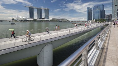 Jubilee Bridge – Cox Architecture - Jubilee Bridge bridge, fixed link, water, gray