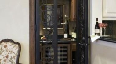 Modern Wine Cellar Ideas - Modern Wine Cellar cabinetry, door, furniture, gray, black