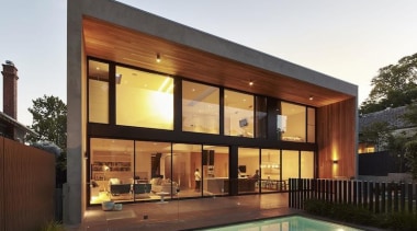 TIDA Australian Architect-Designed New Home - Highly Commended architecture, estate, facade, home, house, interior design, property, real estate, residential area, roof, window, white