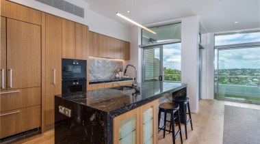 Kitchen featuring Gaggenau appliances and marble benchtops countertop, home, interior design, kitchen, real estate, gray