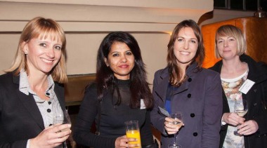 Vee Kessner (Space Studio), Devi Lecchi (Space Studio), event, fashion, public relations, socialite, black, orange