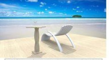 by Fleur Laws - Bloomin Great Table - furniture, outdoor furniture, product design, sky, sunlounger, table, vacation, white