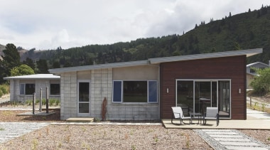 For more information, please visit www.gjgardner.co.nz cottage, elevation, facade, home, house, landscape, property, real estate, white, black