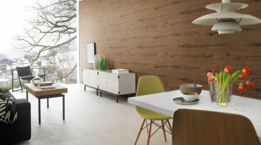 The Sky Lounge 2016 collection from the Rasch architecture, chair, dining room, floor, flooring, furniture, home, house, interior design, living room, real estate, room, table, wall, wood, brown, white