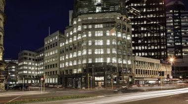 NOMINEETe Puna Kokiri (3 of 4) - Resene architecture, building, city, cityscape, commercial building, condominium, corporate headquarters, downtown, facade, infrastructure, landmark, metropolis, metropolitan area, mixed use, neighbourhood, night, residential area, sky, skyscraper, street, tower block, town, urban area, black