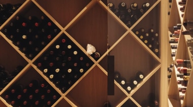 Remuera House - Remuera House - furniture | furniture, wine cellar, wine rack, winery, red, brown, orange