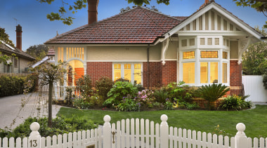 Traditional Terracotta 02 - Traditional Terracotta 02 - cottage, estate, facade, fence, home, home fencing, house, mansion, neighbourhood, outdoor structure, picket fence, property, real estate, residential area, roof, yard, brown, gray