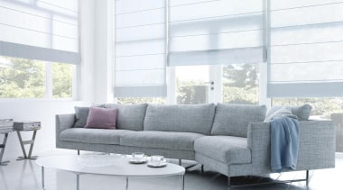 luxaflex roman shades - luxaflex roman shades - angle, chaise longue, coffee table, couch, floor, furniture, interior design, living room, loveseat, product design, sofa bed, table, window, window covering, window treatment, white