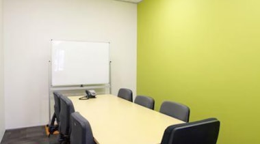 Creating innovative, flexible and future-proof workspaces requires significant ceiling, conference hall, desk, floor, furniture, interior design, office, table, white, yellow