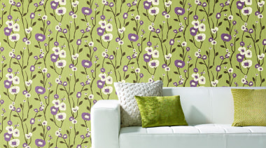 Modern Style Range - Modern Style Range - flora, green, interior design, pattern, purple, wall, wallpaper, yellow, white