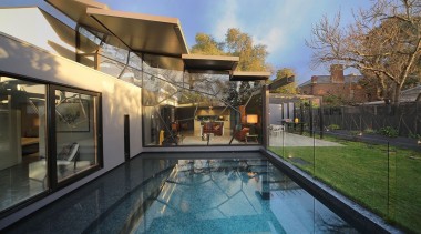 Rossetti Architects, MelbourneSee the full storyThis home architecture, estate, home, house, property, real estate, swimming pool, black