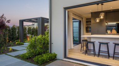 New Albany Show Home - New Albany Show door, facade, home, house, property, real estate, window, gray