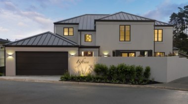 New Albany Show Home - New Albany Show building, elevation, estate, facade, home, house, property, real estate, residential area, siding, gray, black