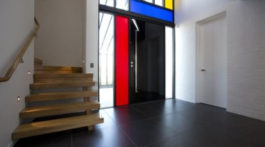 Ivory black hallway. - Blue Mountain Range - floor, flooring, interior design, loft, property, real estate, gray, black