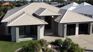 Monier Concrete Tiles - Horizon - Monier Concrete cottage, elevation, estate, facade, home, house, outdoor structure, property, real estate, roof, siding, window, black