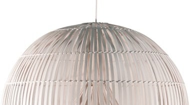 FeaturesA stunning large scale décor pendant styled with ceiling fixture, light fixture, lighting, lighting accessory, sphere, white