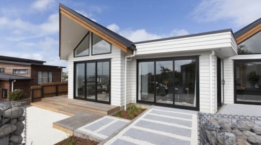 Landmark Homes Design &amp; Build - Landmark Homes estate, facade, home, house, property, real estate, residential area, siding, window, gray