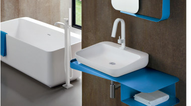 Tulip Collection for ArBlue - Tulip Collection for angle, bathroom, bathroom accessory, bathroom cabinet, bathroom sink, ceramic, furniture, plumbing fixture, product, product design, shelf, sink, tap, gray, black