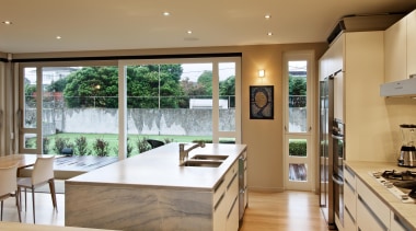 Paraparaumu Kitchen - Paraparaumu Kitchen - architecture | architecture, countertop, house, interior design, kitchen, real estate, window, brown, orange