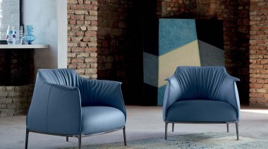 Archibald armchair by Jean-Marie Massaud for Poltrona Frau chair, couch, floor, furniture, interior design, living room, loveseat, product design, sofa bed, table, wall, gray