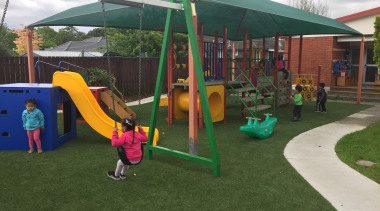 Commercial landscape - canopy | chute | city canopy, chute, city, grass, leisure, outdoor play equipment, play, playground, playground slide, public space, recreation, brown