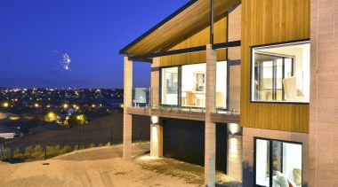 Exterior look - Exterior - architecture | building architecture, building, elevation, estate, facade, home, house, property, real estate, window, orange, blue